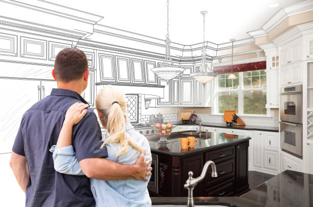 Custom kitchen cabinets installed in a Line Lexington home